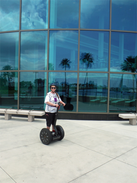 Karen enjoying the Segway ride